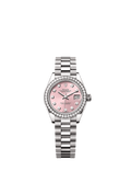 Rolex Lady-Datejust 28 White Gold - Diamond / President / Pink - Diamond — Ref. 279139RBR