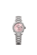 Rolex Lady-Datejust 28 White Gold - Diamond / President / Silver - Roman — Ref. 279139RBR