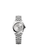 Rolex Lady-Datejust 28 Stainless Steel Domed / Silver / Jubilee — Ref. 279160