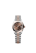 Rolex Lady-Datejust 28 Rolesor Rose Domed / Jubilee / Chocolate Diamond — Ref. 279161