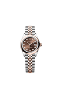 Rolex Lady-Datejust 28 Rolesor Rose Domed / Jubilee / Chocolate Diamond — Ref. 279161