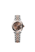 Rolex Lady-Datejust 28 Rolesor Rose Domed / Jubilee / Chocolate — Ref. 279161