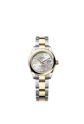 Rolex Lady-Datejust 28 Rolesor Yellow Domed / Oyster / Silver Diamond — Ref. 279163