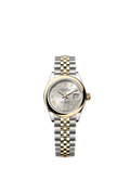 Rolex Lady-Datejust 28 Rolesor Yellow Domed / Jubilee / Silver Roman — Ref. 279163