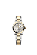 Rolex Lady-Datejust 28 Rolesor Yellow Domed / Oyster / Silver Diamond — Ref. 279163