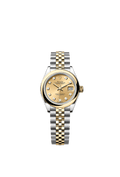Rolex Lady-Datejust 28 Rolesor Yellow Domed / Jubilee / Champagne Diamond — Ref. 279163