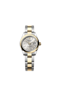 Rolex Lady-Datejust 28 Rolesor Yellow Domed / Oyster / Silver — Ref. 279163