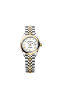 Rolex Lady-Datejust 28 Rolesor Yellow Domed / Jubilee / White Roman — Ref. 279163