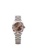 Rolex Lady-Datejust 28 Rolesor Rose Fluted / Jubilee / Chocolate Diamond — Ref. 279171