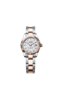 Rolex Lady-Datejust 28 Rolesor Rose Fluted / Oyster / MOP — Ref. 279171