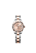 Rolex Lady-Datejust 28 Stainless Steel / Rose Gold /Fluted / Rose - Roman / Oyster — Ref. 279171