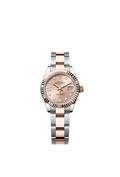 Rolex Lady-Datejust 28 Stainless Steel / Rose Gold / Fluted / Rose - Diamond / Oyster — Ref. 279171
