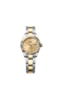 Rolex Lady-Datejust 28 Rolesor Yellow Fluted / Oyster / Champagne — Ref. 279173