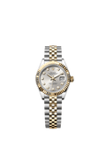 Rolex Lady-Datejust 28 Rolesor Yellow Fluted / Jubilee / Silver Diamond — Ref. 279173