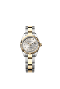 Rolex Lady-Datejust 28 Rolesor Yellow Fluted / Oyster / Silver Diamond — Ref. 279173