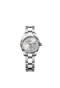 Rolex Lady-Datejust 28 Stainless Steel Fluted / Silver / Oyster — Ref. 279174