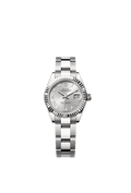 Rolex Lady-Datejust 28 Stainless Steel Fluted / Silver - Roman / Oyster — Ref. 279174