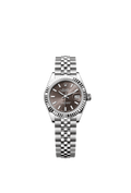Rolex Lady-Datejust 28 Stainless Steel Fluted / Grey / Jubilee — Ref. 279174