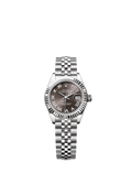 Rolex Lady-Datejust 28 Stainless Steel Fluted / Grey - Roman / Jubilee — Ref. 279174