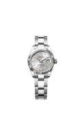 Rolex Lady-Datejust 28 Stainless Steel Fluted / Silver - Diamond / Oyster — Ref. 279174