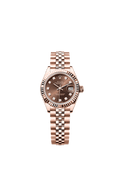 Rolex Lady-Datejust 28 Everose Fluted / Jubilee / Chocolate Diamond — Ref. 279175