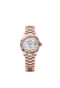 Rolex Lady-Datejust 28 Everose Fluted / President / MOP — Ref. 279175
