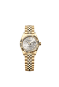 Rolex Lady-Datejust 28 Yellow Gold Fluted / Jubilee / Silver — Ref. 279178