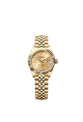 Rolex Lady-Datejust 28 Yellow Gold Fluted / Jubilee / Champagne Diamond — Ref. 279178