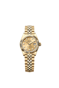 Rolex Lady-Datejust 28 Yellow Gold Fluted / Jubilee / Champagne Diamond — Ref. 279178