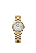 Rolex Lady-Datejust 28 Yellow Gold Fluted / President / MOP — Ref. 279178