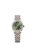 Rolex - Lady-Datejust 28 Rolesor Rose Diamond / Jubilee / Olive Diamond — Ref. 279381RBR