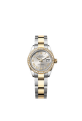 Rolex - Lady-Datejust 28 Rolesor Yellow Diamond / Oyster / Silver Roman — Ref. 279383RBR