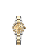Rolex - Lady-Datejust 28 Rolesor Yellow Diamond / Oyster / Champagne Diamond — Ref. 279383RBR