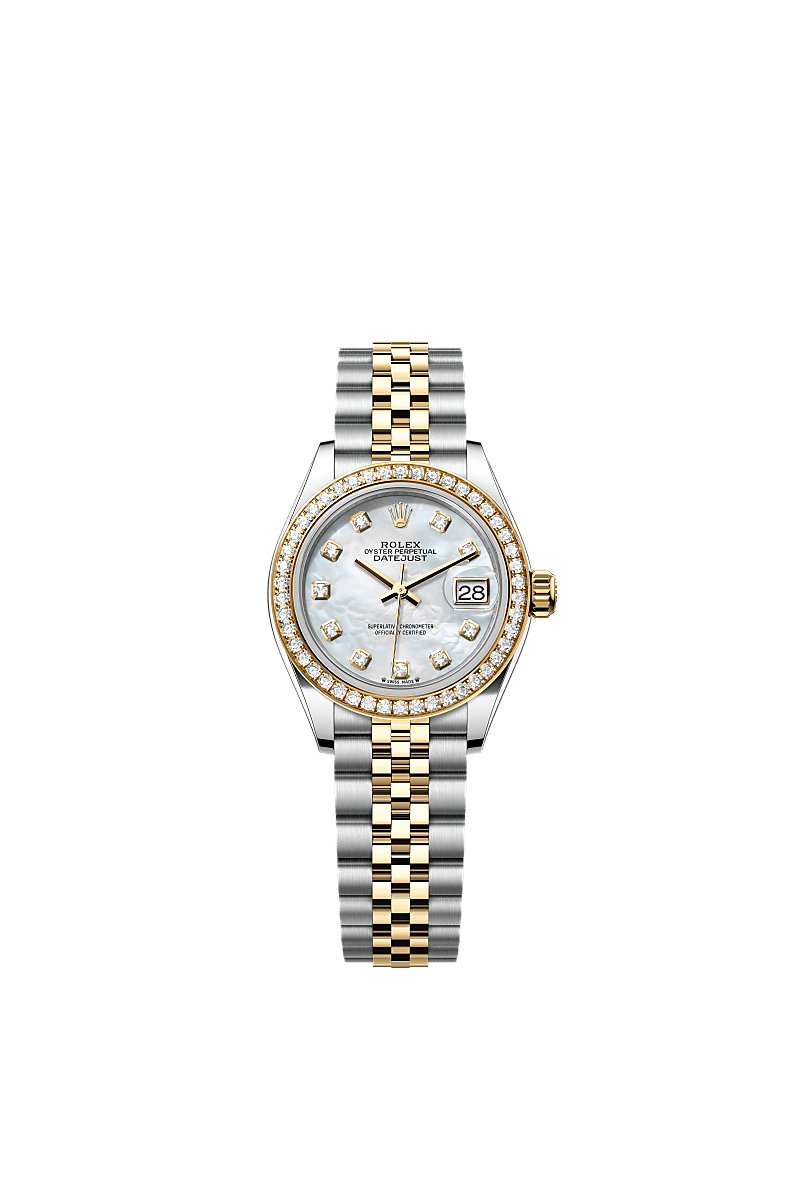 Rolex - Lady-Datejust 28 Rolesor Yellow Diamond / Jubilee / MOP — Ref. 279383RBR