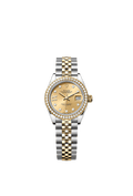 Rolex - Lady-Datejust 28 Rolesor Yellow Diamond / Jubilee / Champagne Diamond — Ref. 279383RBR