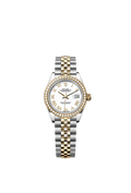 Rolex - Lady-Datejust 28 Rolesor Yellow Diamond / Jubilee / White Roman — Ref. 279383RBR