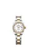 Rolex - Lady-Datejust 28 Rolesor Yellow Diamond / Oyster / White Roman — Ref. 279383RBR