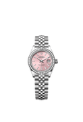 Rolex - Lady-Datejust 28 Stainless Steel / Diamond / Pink / Jubilee — Ref. 279384RBR