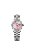 Rolex - Lady-Datejust 28 Stainless Steel / Diamond / Pink - Diamond / Jubilee — Ref. 279384RBR