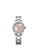 Rolex - Lady-Datejust 28 Stainless Steel / Diamond / Pink - Diamond / Oyster — Ref. 279384RBR