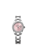 Rolex - Lady-Datejust 28 Stainless Steel / Diamond / Pink - Roman / Oyster — Ref. 279384RBR