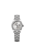 Rolex - Lady-Datejust 28 Stainless Steel / Diamond / Silver - Roman / Jubilee — Ref. 279384RBR