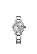 Rolex - Lady-Datejust 28 Stainless Steel / Diamond / Silver - Roman / Oyster — Ref. 279384RBR