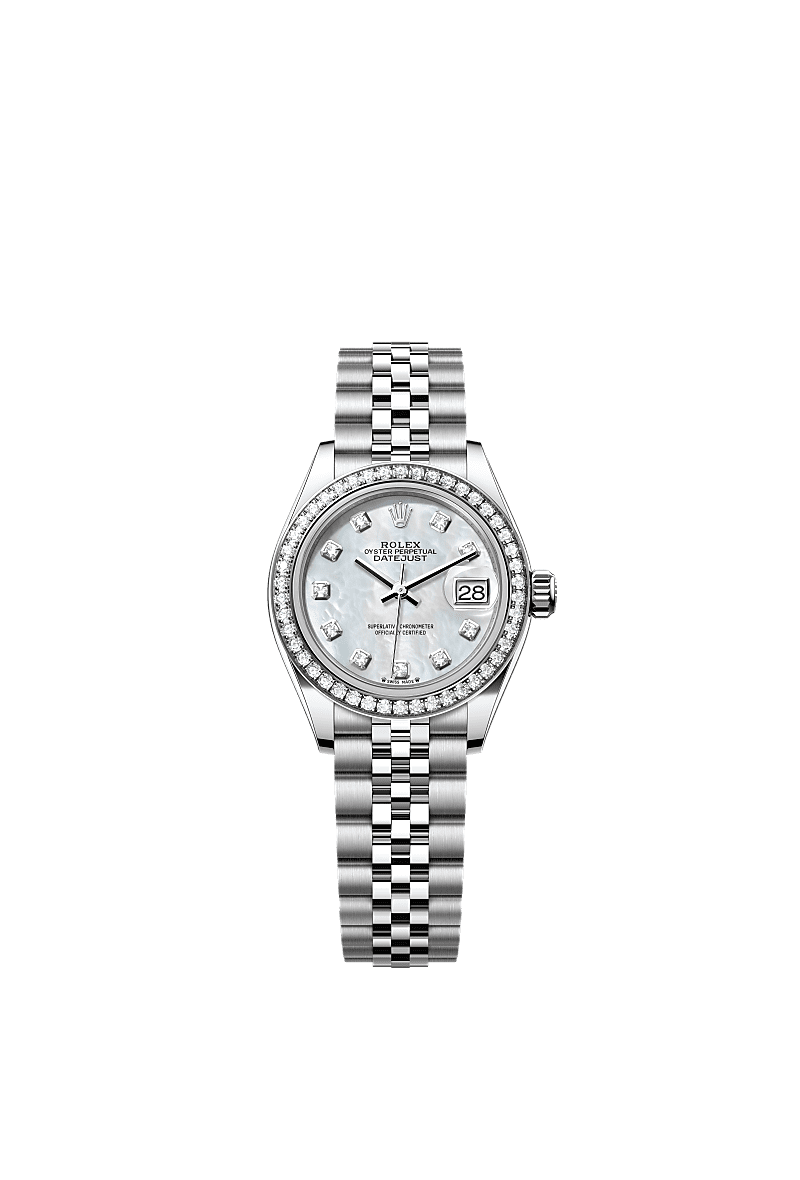Rolex - Lady-Datejust 28 Stainless Steel / Diamond / Jubilee — Ref. 279384RBR