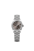 Rolex - Lady-Datejust 28 Stainless Steel / Diamond / Grey / Jubilee — Ref. 279384RBR