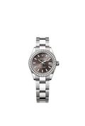 Rolex - Lady-Datejust 28 Stainless Steel / Diamond / Grey / Oyster — Ref. 279384RBR