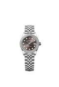 Rolex - Lady-Datejust 28 Stainless Steel / Diamond / Grey - Diamond / Jubilee — Ref. 279384RBR