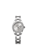 Rolex - Lady-Datejust 28 Stainless Steel / Diamond / Silver - Diamond / Oyster — Ref. 279384RBR