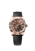 Rolex Sky-Dweller Everose / Chocolate / OysterFlex — Ref. 336235