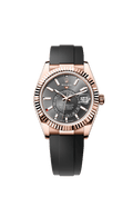 Rolex Sky-Dweller Everose / Slate / OysterFlex — Ref. 336235